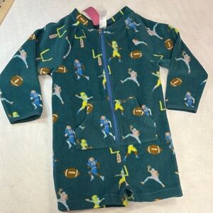 Chubbies Kids Football Print One Piece - Teal